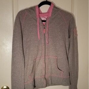 Gray n pink PINK Hoodie